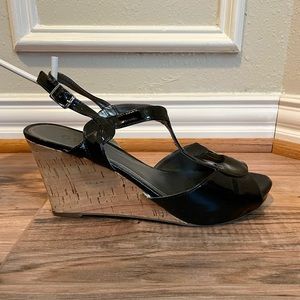 Guess Women’s US 8.5M Black Wedge High Heels | Women’s Shoes & Heels